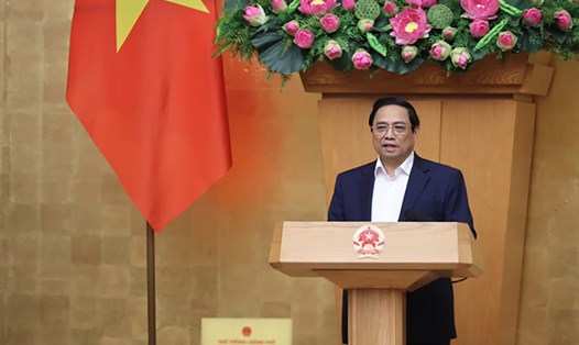 Thủ tướng Phạm Minh Chính chủ trì phiên họp Chính phủ thường kỳ tháng 11.2023. Ảnh: VGP