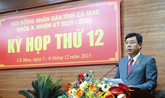 Bí thư Tỉnh ủy, Chủ tịch HĐND tỉnh Cà Mau Nguyễn Tiến Hải có phiếu tín nhiệm cao nhiều nhất. Ảnh: Nhật Hồ