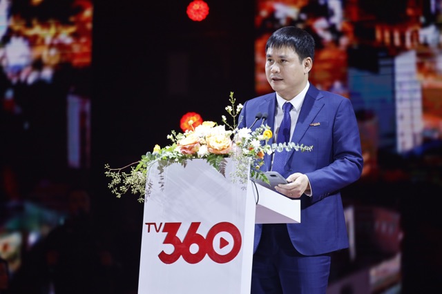 Ông Cao Anh Sơn - Tổng Giám đốc Viettel Telecom phát biểu tại buổi lễ. Ảnh: An Nguyên