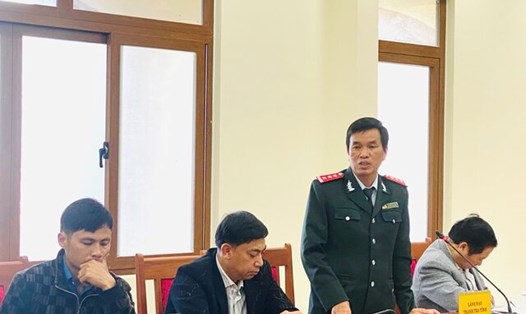 Ông Nguyễn Văn Dậu thông tin về công tác thanh tra trên địa bàn tỉnh Lâm Đồng. Ảnh: Mai Hương
