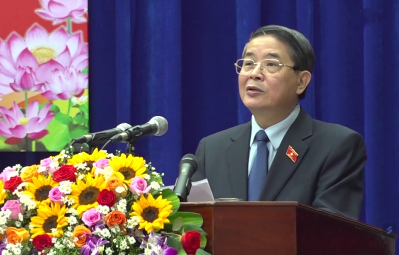 Phó Chủ tịch Quốc hội Nguyễn Đức Hải nhấn mạnh Quảng Nam cần ưu tiên giải quyết những vấn đề nóng mà cử tri quan tâm. Ảnh: Hoàng Bin.