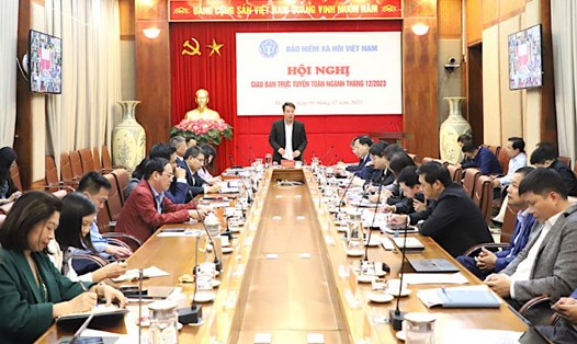 Tổng Giám đốc BHXH Việt Nam Nguyễn Thế Mạnh phát biểu kết luận hội nghị. Ảnh: BHXHVN