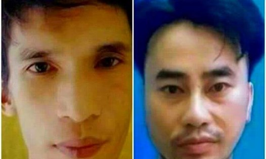 2 phạm nhân bỏ trốn khỏi trại giam Xuân Hà đang bị truy tìm. Ảnh: Công an cung cấp.