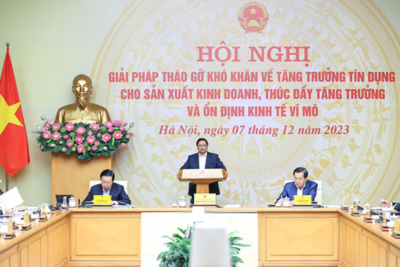 Thủ tướng Phạm Minh Chính chủ trì hội nghị. Ảnh: VGP