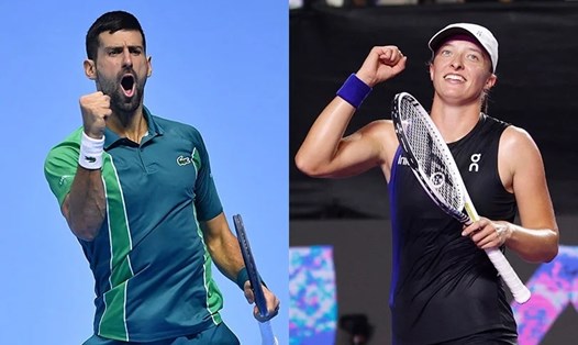 Novak Djokovic và Iga Swiatek là 2 hạt giống hàng đầu ở Australian Open 2024. Ảnh: AO
