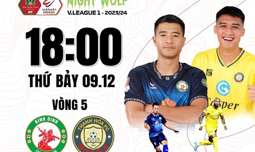 Thanh Hoá FC làm khách đến sân của Bình Định tại vòng 5 Night Wolf V.League 2023-2024. Ảnh: FPT Play