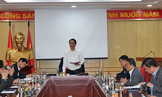 Ông Phan Thăng An - Phó Trưởng Ban Tổ chức Trung ương, Trưởng Ban Tổ chức Giải - chủ trì cuộc họp. Ảnh: Ban Tổ chức Trung ương