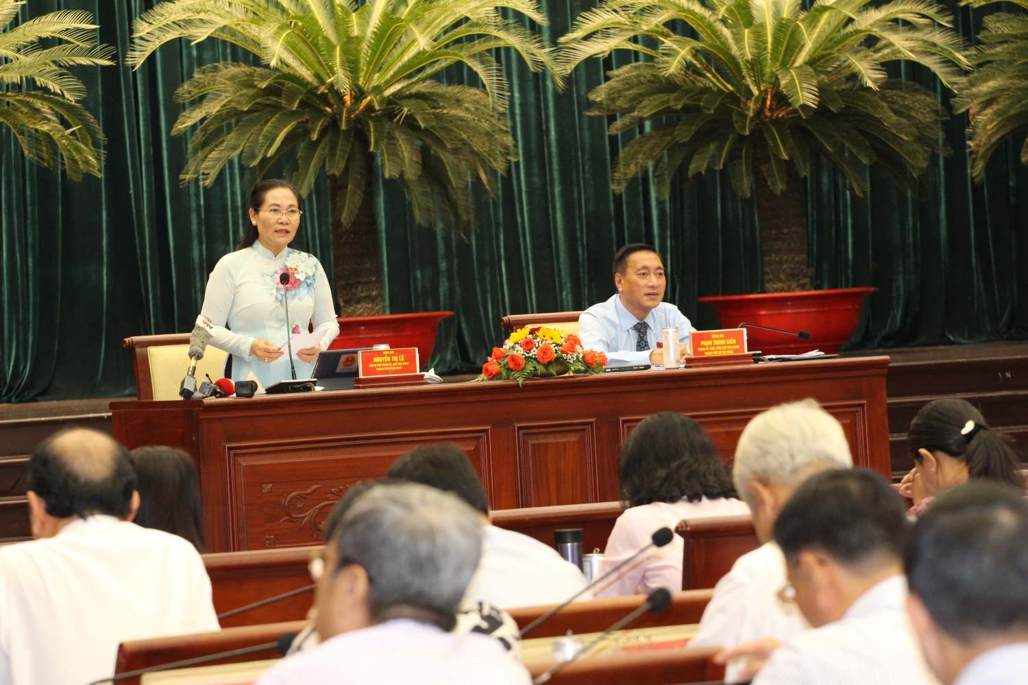 Chủ tịch HĐND TPHCM Nguyễn Thị Lệ là một trong hai người có số phiếu tín nhiệm cao nhiều nhất.  Ảnh: Thành Nhân