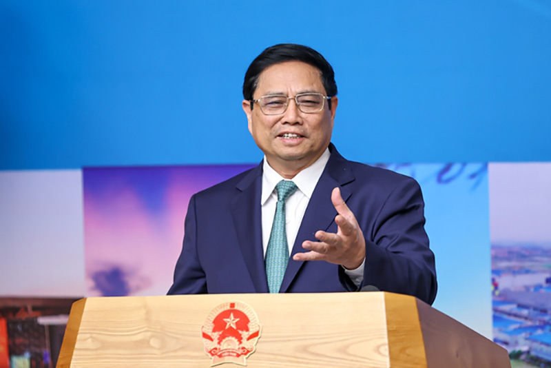 Thủ tướng Phạm Minh Chính phát biểu kết luận tại hội nghị. Ảnh: VGP