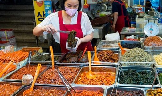 Một gian hàng ở chợ. Ảnh: Korea Herald