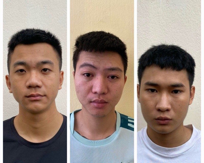 3 đối tượng vừa bị công an Quảng Nam khởi tố vì hành vi cưỡng đoạt tài sản, liên quan đến vụ án cho vay nặng lãi. Ảnh: Công an Quảng Nam.