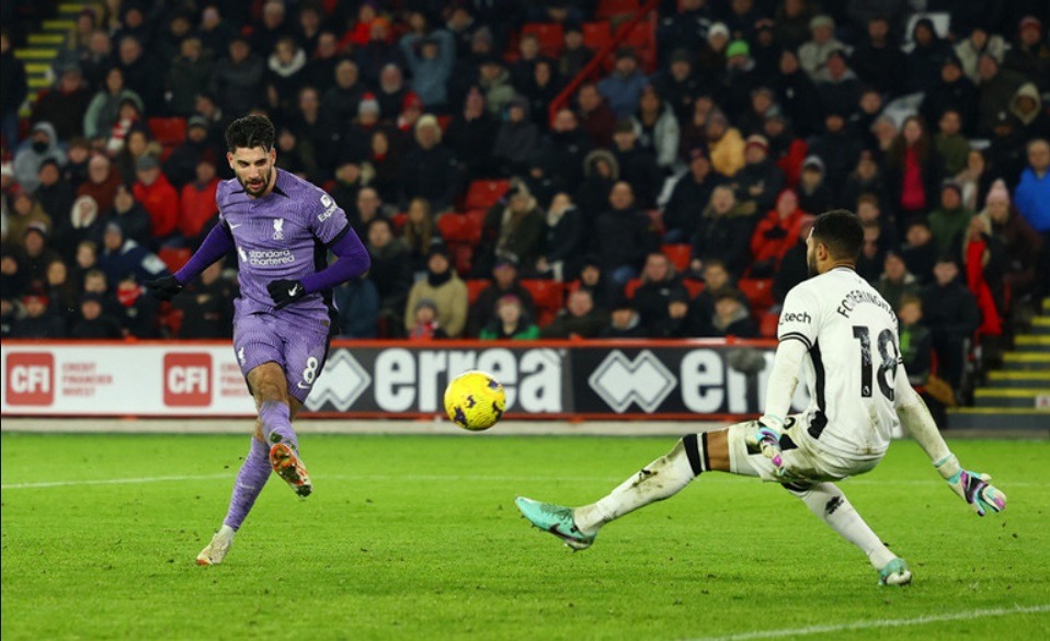 Dominik Szoboszlai ghi bàn trong chiến thắng của Liverpool ở vòng đấu trước.  Ảnh: AFP 