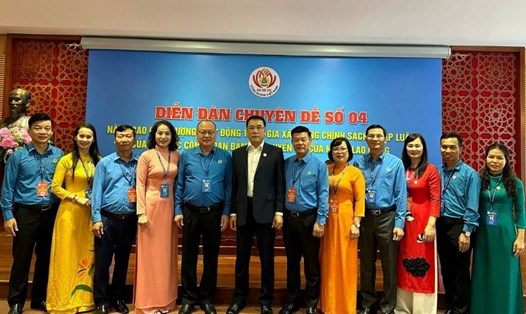 Đoàn đại biểu tỉnh Quảng Ninh tham dự Đại hội XIII Công đoàn Việt Nam, nhiệm kỳ 2023-2028. Ảnh: Nguyễn Phượng