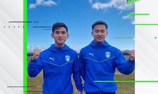 Nguyễn Cảnh Anh và Vũ Minh Hiếu (phải) gia nhập Cheonan City FC từ Hoàng Anh Gia Lai theo dạng cho mượn. Đồ hoạ: DJM