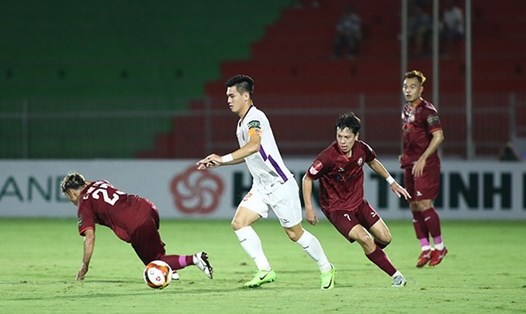 Chân sút nội hàng đầu của V.League 2022 Nguyễn Tiến Linh trải qua 3 trận đấu chưa ghi bàn ở mùa giải mới. Ảnh: VPF