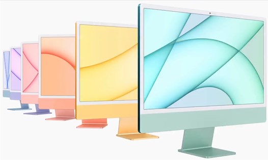Các phiên bản iMac 2021 có rất nhiều màu sắc. Ảnh: Apple