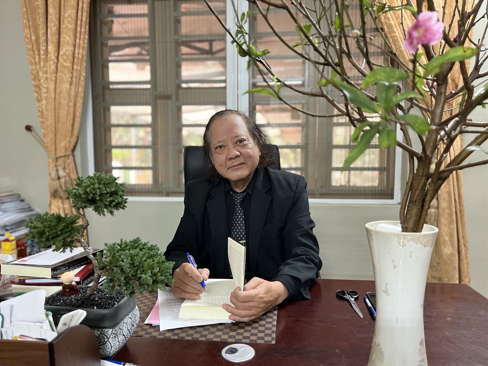 PGS.TS Đỗ Lệnh Hùng Tú - Chủ tịch Hội Điện ảnh Việt Nam. Ảnh: Việt Văn