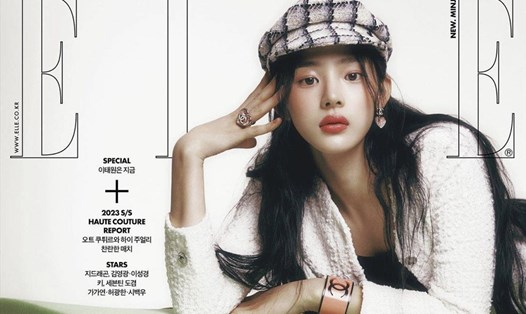 Minji (NewJeans) lên trang bìa tạp chí Elle Korea. Ảnh: Elle