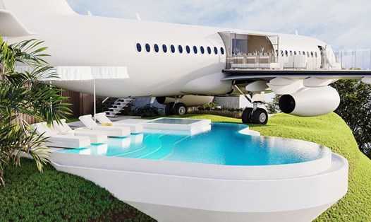 Boeing 737 biến thành villa cho thuê. Ảnh: Private Jet Villa