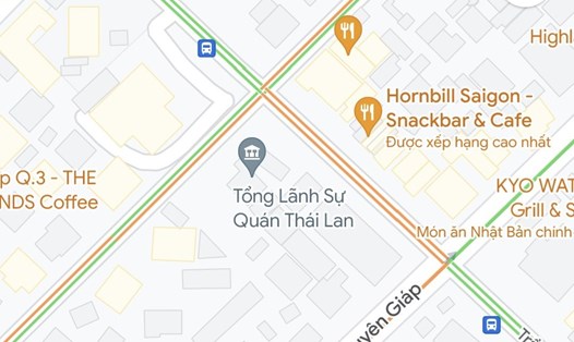 Đường Điện Biên phủ bị thay đổi thành đường Võ Nguyên Giáp trên ứng dụng Google Maps. Ảnh: Anh Tú