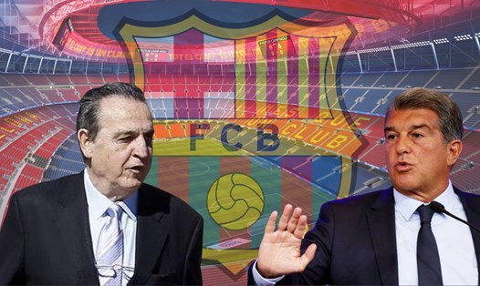 Chủ tịch Joan Laporta (phải) và Barcelona phủ nhận việc thuê công ty của cựu Phó chủ tịch Ủy ban trọng tài, Enriquez Negreira, để tư vấn là sai trái. Đồ họa: Lê Vinh