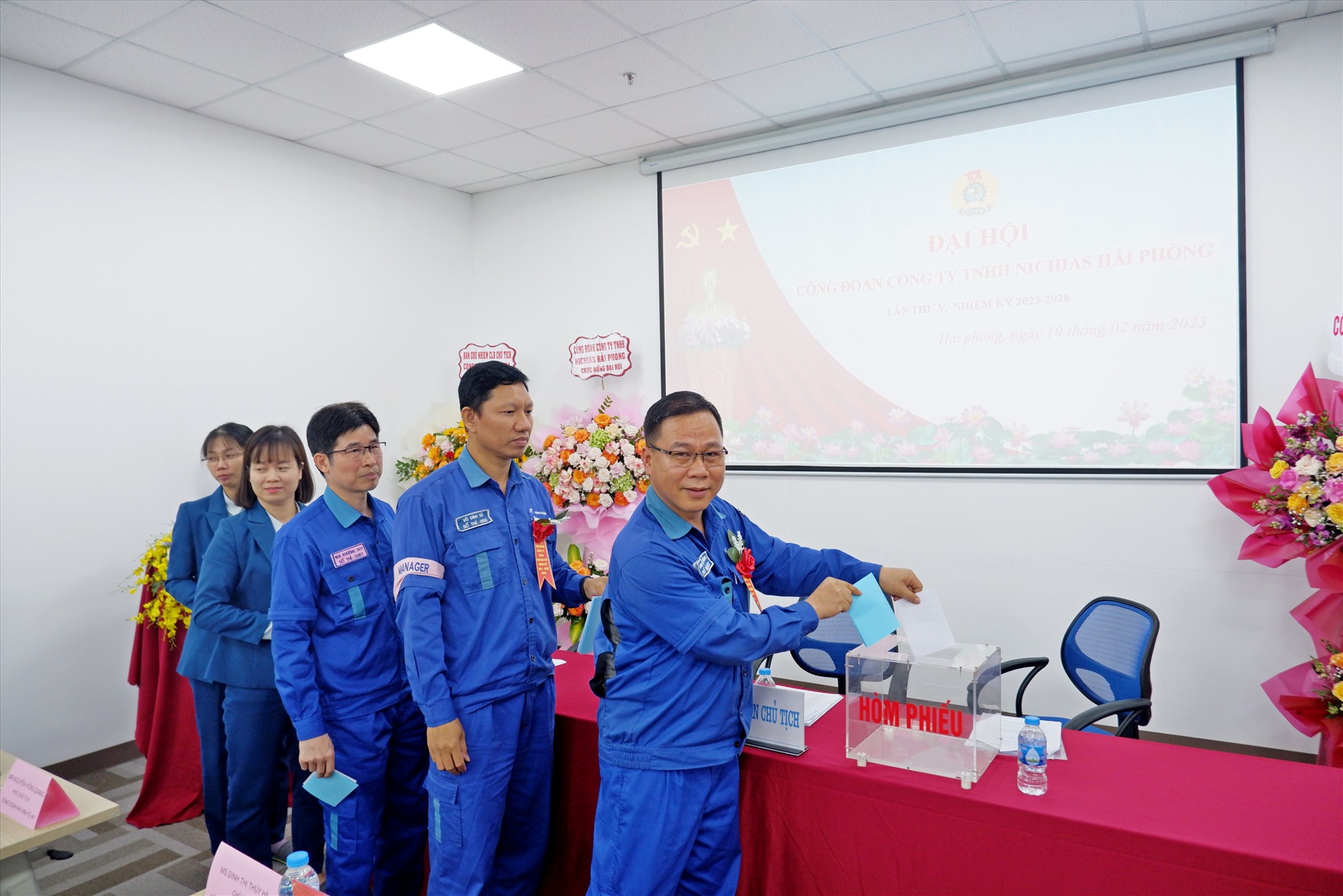 Đại hội Công đoàn cơ sở Công ty TNHH Nichias. Ảnh: M.Dung