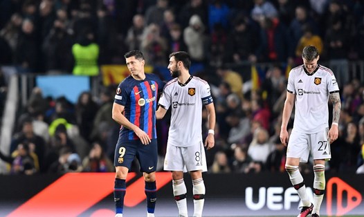 Barcelona và Man United hòa nhau 2-2 ở trận lượt đi.  Ảnh: AFP