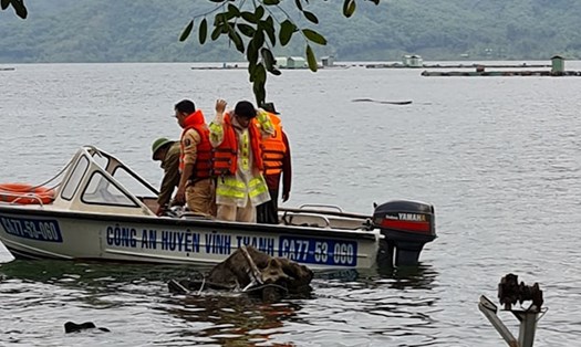 Bình Định: Tìm kiếm người mất tích tại hồ Định Bình khi đang lấy củi. Ảnh chụp màn hình