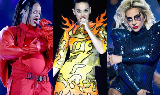 Rihanna, Katy Perry, Lady Gaga là 3 nghệ sĩ có màn trình diễn được xem trên truyền hình nhiều nhất lịch sử Halftime Show Super Bowl. Ảnh: Super Bowl