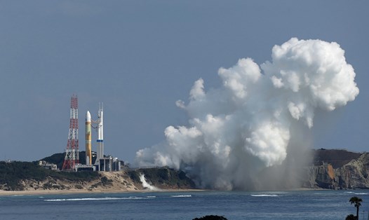 Tên lửa H3 của Nhật Bản không thể cất cánh trong nỗ lực phóng ngày 17.2.2023. Ảnh: AFP