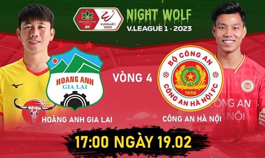 Hoàng Anh Gia Lai chạm trán Công an Hà Nội tại vòng 4 V.League 2023. Ảnh: FPT Play