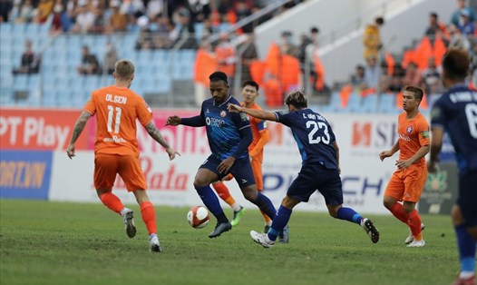 Câu lạc bộ Bình Định dẫn đầu bảng xếp hạng V.League 2023. Ảnh: VPF
