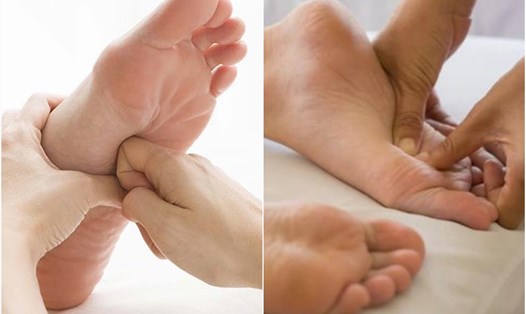 Massage chân thường xuyên giúp tăng lưu lượng máu đến chân và ngăn ngừa bệnh tim. Đồ họa: Thanh Ngọc