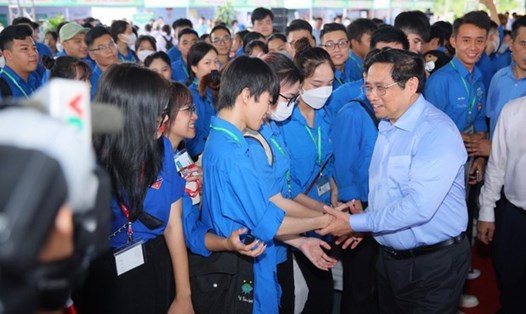 Dự kiến vào ngày 26.3, Thủ tướng Chính phủ Phạm Minh Chính sẽ đối thoại với Thanh niên với chủ đề "Xây dựng nguồn nhân lực trẻ chất lượng cao đáp ứng kỷ nguyên 4.0". Ảnh: VGP