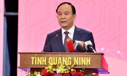 Chủ tịch HĐND TP Hà Nội Nguyễn Ngọc Tuấn phát biểu. Ảnh: Phạm Đông