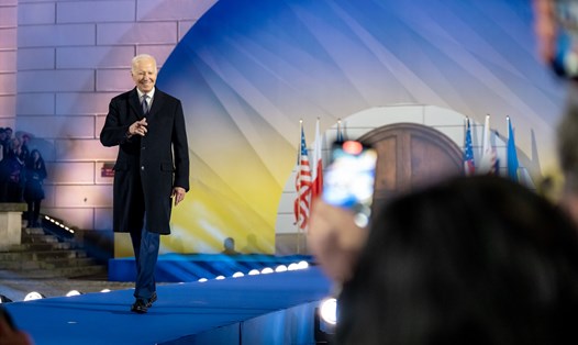 Tổng thống Mỹ Joe Biden trong chuyến thăm Ba Lan hôm 21.2.2023. Ảnh: Nhà Trắng