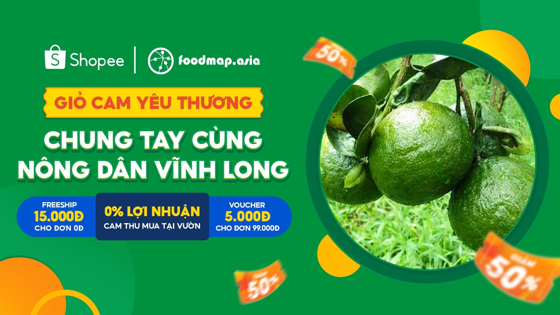 Chiến dịch “Giỏ Cam Yêu Thương” của Shopee và các đơn vị liên quan có mục đích phi lợi nhuận. Ảnh: Tường Vi