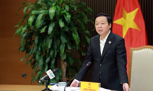 Phó Thủ tướng Trần Hồng Hà phát biểu tại buổi làm việc. Ảnh: VGP/Minh Khôi