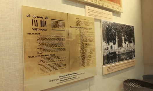 “Đề cương về Văn hóa Việt Nam” năm 1943 trưng bày tại Bảo tàng Lịch sử Quốc gia. Ảnh: Hải Nguyễn