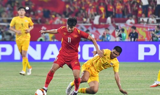 U22 Thái Lan quyết tâm lật đổ U22 Việt Nam tại SEA Games 32. Ảnh: Hải Nguyễn