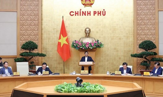 Thủ tướng Phạm Minh Chính chủ trì phiên họp. Ảnh: VGP/Nhật Bắc
