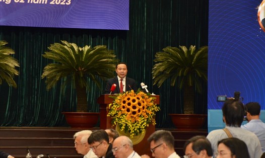 PGS.TS Vũ Hải Quân – Giám đốc Đại học Quốc gia TPHCM phát biểu tại hội thảo. Ảnh: Huyên Nguyễn