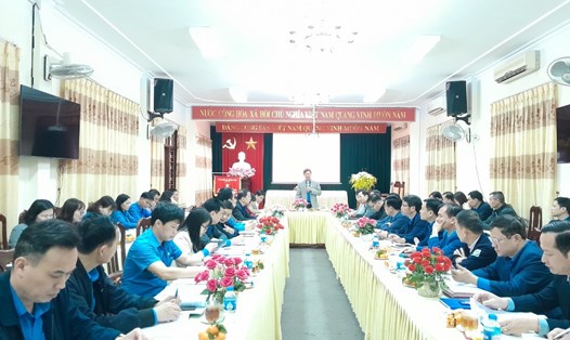 Hội thảo về công tác chăm lo cho đoàn viên, người lao động do LĐLĐ tỉnh Bắc Giang tổ chức. Ảnh: Nguyễn Thị Mơ