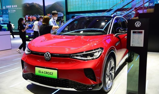Một mẫu xe điện trong triển lãm ô tô quốc tế Trung Quốc ở tỉnh Cát Lâm của Trung Quốc tháng 7.2022. Ảnh: Xinhua