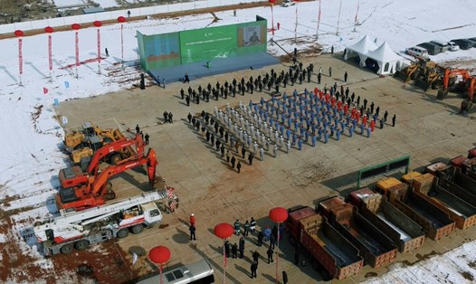 Trung Quốc động thổ dự án hydro xanh lớn nhất thế giới ở Nội Mông. Ảnh: Sinopec