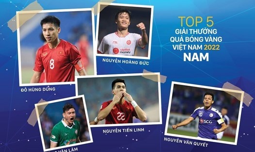 Những ứng viên cho danh hiệu Quả bóng vàng nam Việt Nam 2022. Ảnh: Minh Thư