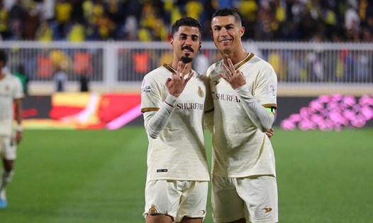 Ronaldo toả sáng với cú hat-trick, mang về chiến thắng 3-0 cho Al Nassr trước Damac. Ảnh: Al-Nassr