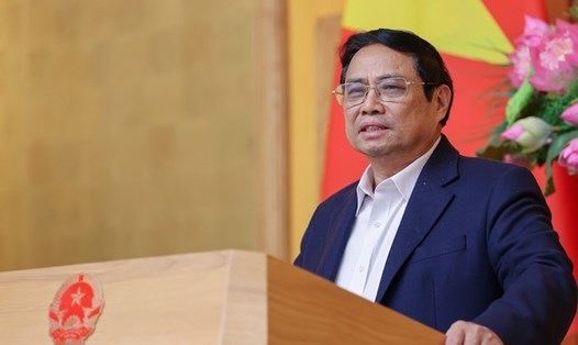 Thủ tướng Phạm Minh Chính phát biểu tại buổi làm việc. Ảnh: Nhật Bắc/VGP