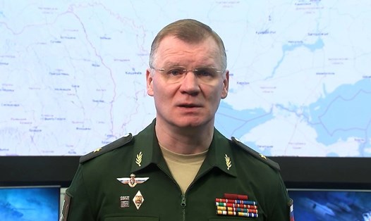 Phát ngôn viên Bộ Quốc phòng Nga Igor Konashenkov. Ảnh: Bộ Quốc phòng Nga