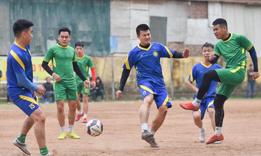 Giải bóng đá truyền thống làng Triều Khúc có lịch sử lên đến 100 năm tuổi. Ảnh: Minh Hiếu